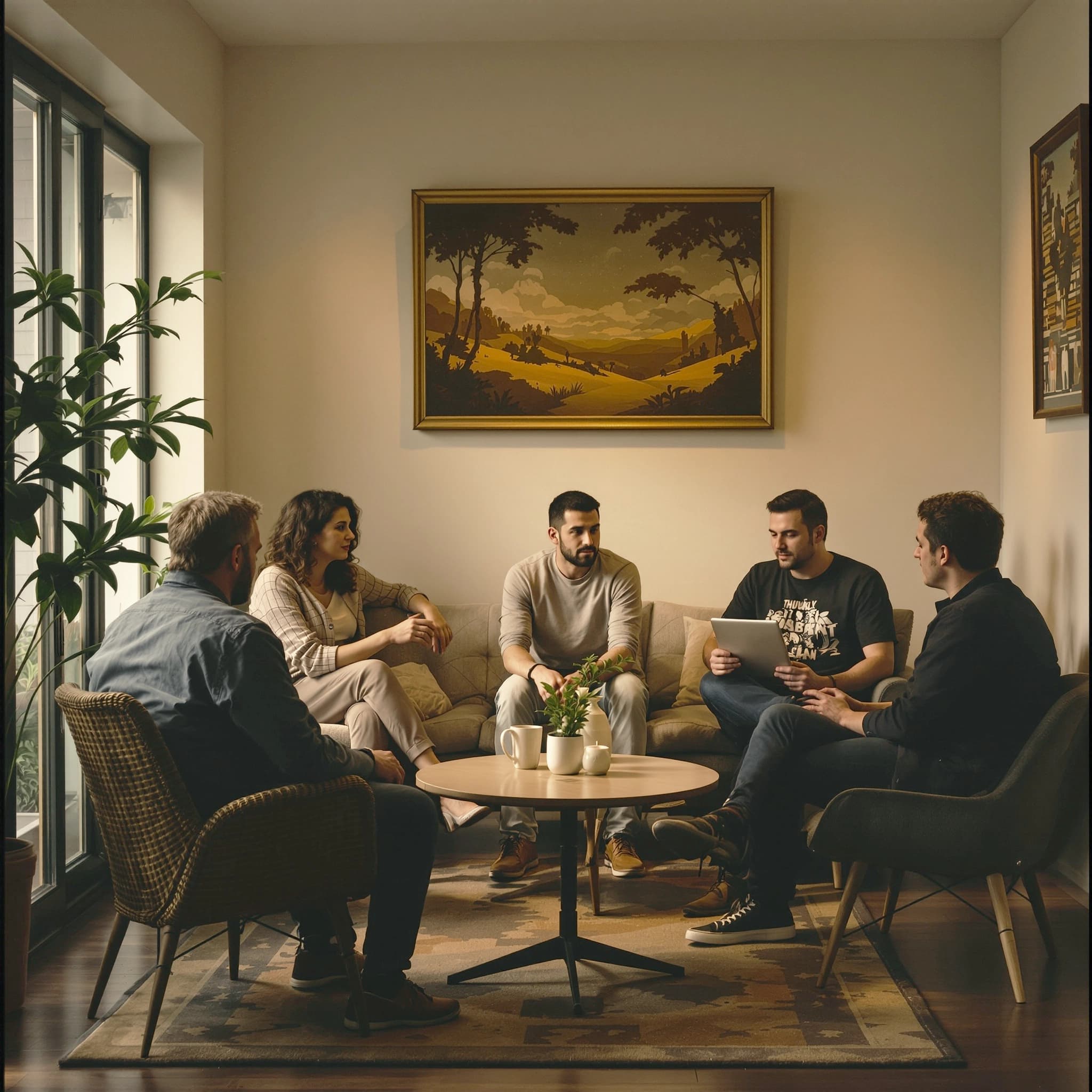 Facilitated leadership session in a custom organizational setting